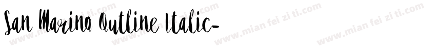 San Marino Outline Italic字体转换